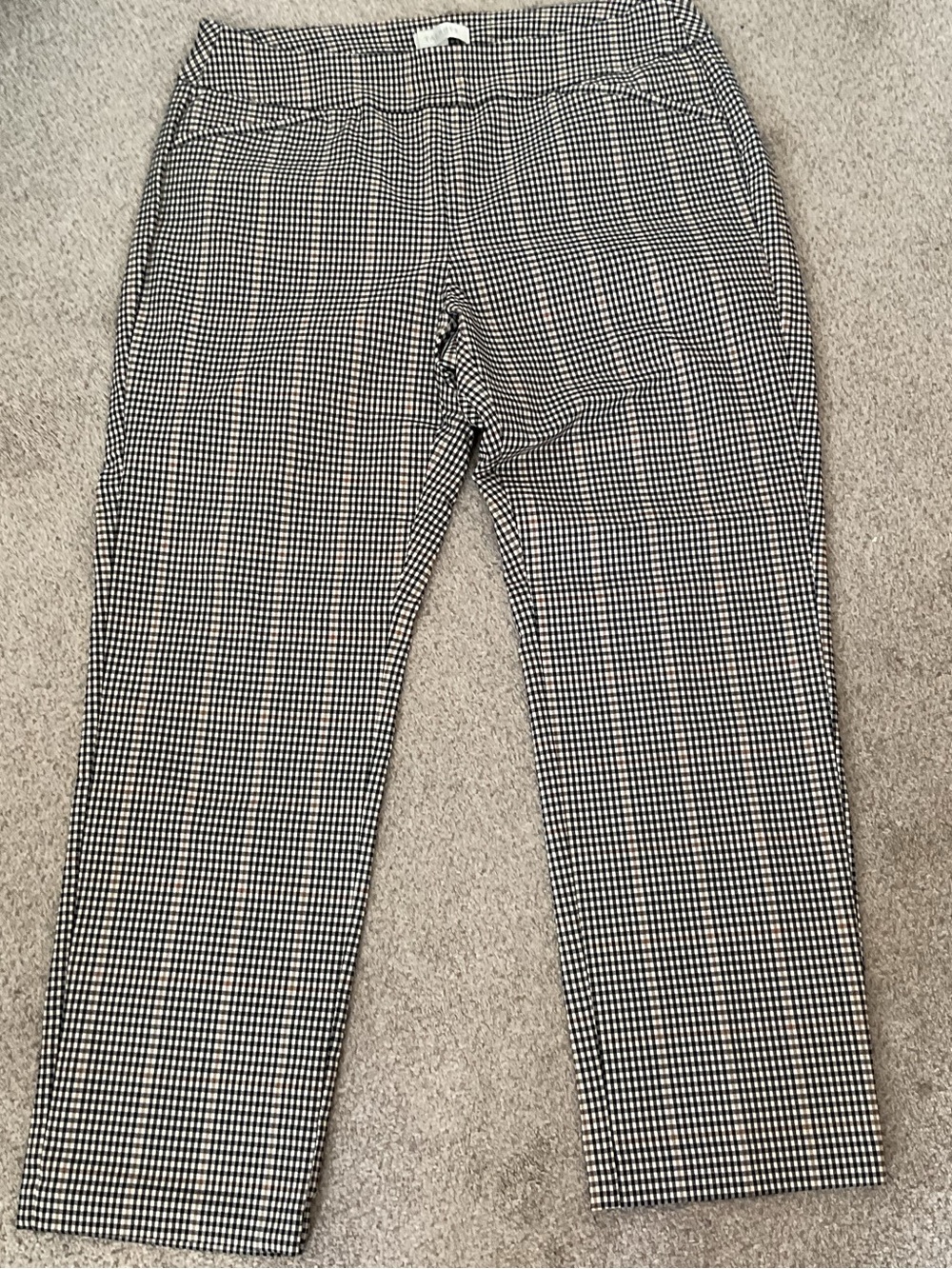 Talbots Black & White Houndstooth Straight-Leg Pants